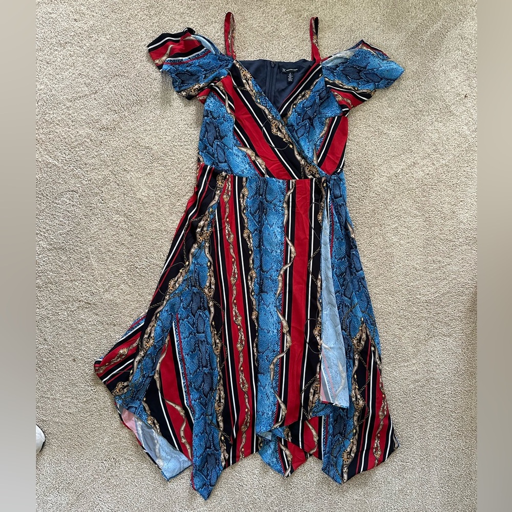Snake Belt Stripe Dress